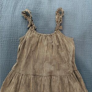 Madewell Ruffle-Strap Cami Top in Gingham Size 8 NWT